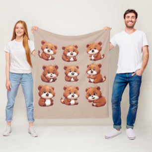Red Pandas Fleecedecke