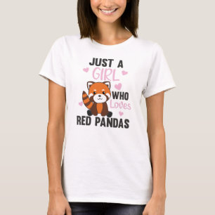 Red Pandas Girl Liebe Red Panda Kawaii Niedlicher T-Shirt