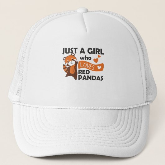 Red Pandas Girl Liebe Red Panda Kawaii Niedlicher  Truckerkappe (Vorderseite)