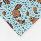 Red Pandas in Blue Fleecedecke (Ecke)