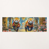 Red Pandas Jade Palace Design von Rich AMeN Gill Yogamatte (Vorderseite (Horizontal))