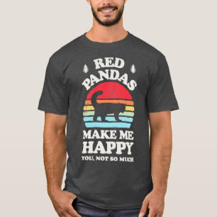 Red Pandas machen mich glücklich Sunset Retro für  T-Shirt