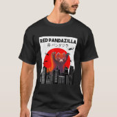 Red Pandazilla Japanisch Sun Parody Red Panda T-Shirt (Vorderseite)