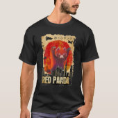 Red Pandazilla Japanisch Sun Parody Red Panda T-Shirt (Vorderseite)