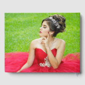 Red Papel Picado Mis Quince Años Gästebuch (Rückseite)