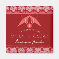 Red Paper Cranes Sakura Asia Wedding Party Gefalle