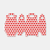 Red Paper Hearts Muster White Geschenkschachtel (Ungefaltet)
