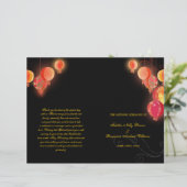 Red Paper Lanterns Wedding Bi Falten Programm (Stehend Vorderseite)