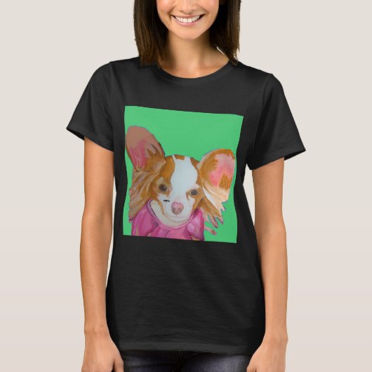 Red Papillon Green T-Shirt (Vorderseite)