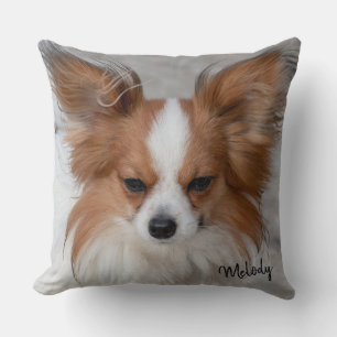 Red Papillon Pet Foto Throw Kissen