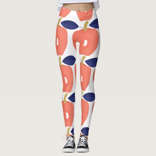 Red Paprika: Gewürze Inspiriert Nahtlos. Leggings (Vorderseite)