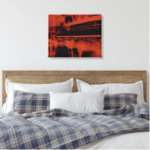 Red Paris Nacht. Coole verschwommene Bewegung Leinwanddruck (Insitu (Schlafzimmer))