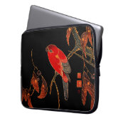Red Parrot Fine Art Laptopschutzhülle (Vorderseite Links)