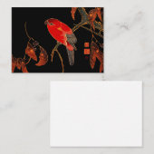 Red Parrot Fine Art Mitteilungskarte (Vorne/Hinten)