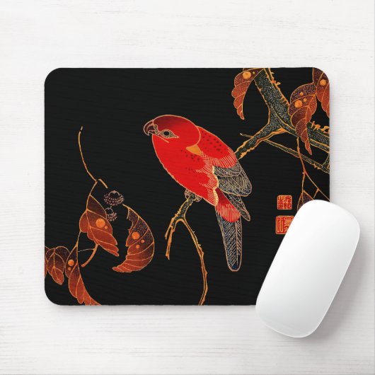Red Parrot Fine Art Mousepad (Mit Mouse)