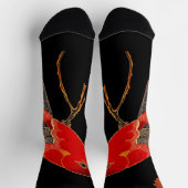 Red Parrot Fine Art Socken (Oben)