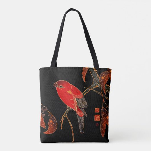 Red Parrot Fine Art Tasche (Rückseite)