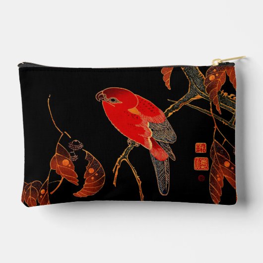 Red Parrot Fine Art Zubehörtasche (Rückseite)