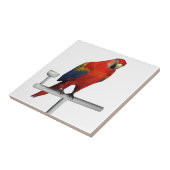 Red Parrot Scarlet Macaw Fliese (Seite)