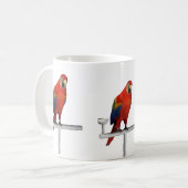 Red Parrot Scarlet Macaw Kaffeetasse (Vorderseite Links)