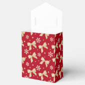 Red Party Favor Tent Box with Gold Bow Pattern Geschenkschachtel (Geöffnet)