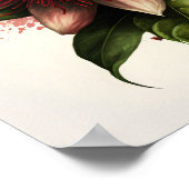 Red Passion Blume Art Print Poster (Ecke)