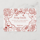 Red Pasta Holy Cannoli Italian Birthday Details Begleitkarte (Vorderseite)