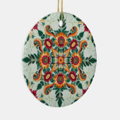 Red Patchwork Keramik Ornament (Rechts)