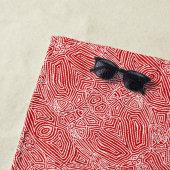 Red Pattern Beach Handtuch (Beispiel)