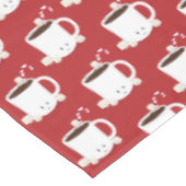 Red Pattern Heiße Schokolade Weihnachten Tischdecke (Schrägansicht)