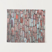 Red pavement bricked wall wandteppich (Vorderseite (Horizontal))