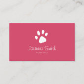 Red Paw Hund Walking Haustier Sitzen Vet Ernennung Terminkarte (Vorderseite)