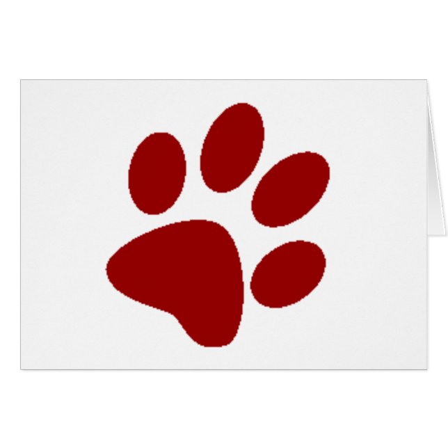 Red Paw Print (Vorderseite (Horizontal))