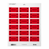 Red Paw Print - Adressetikett (Vorne)