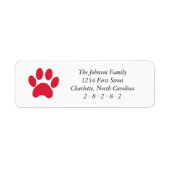 Red Paw Print Holiday (Vorne)