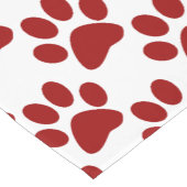 Red Paw Print Kurzer Tischläufer (Ecke)