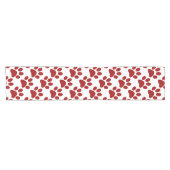 Red Paw Print Kurzer Tischläufer (Horizontal)