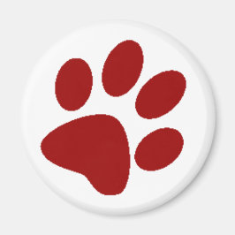 Red Paw Print Magnet
