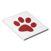 Red Paw Print Notizblock (angewinkelt)