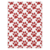 Red Paw Print Tischdecke (Vorderseite)