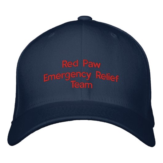 Red Paw Response Hat Bestickte Kappe (Vorderseite)