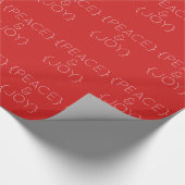Red Peace and Joyping Paper Geschenkpapier (Ecke)