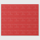 Red Peace and Joyping Paper Geschenkpapier (Flach)