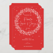 Red Peace Liebe+Joy Sparkling Lights Weihnachten (Vorne/Hinten)