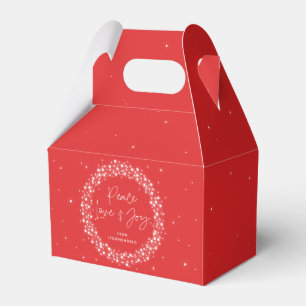Red Peace Liebe+Joy Weihnachten Geschenkschachtel