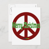 Red Peace Schild mit frohen Weihnachten (Vorne/Hinten)