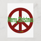 Red Peace Schild mit frohen Weihnachten (Vorderseite)