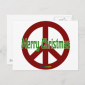 Red Peace Schild mit frohen Weihnachten (Vorne/Hinten)