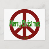 Red Peace Schild mit frohen Weihnachten (Vorderseite)