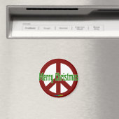 Red Peace Schild mit frohen Weihnachten Magnet (In Situ (Geschirrspüler))